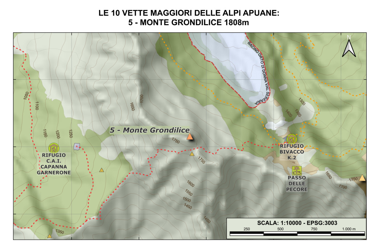 Mappa della vetta