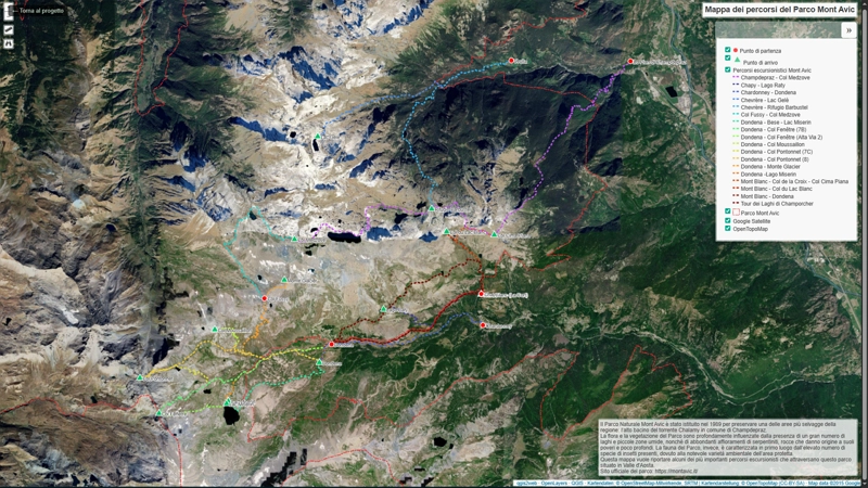 Mappa web Monte Avic