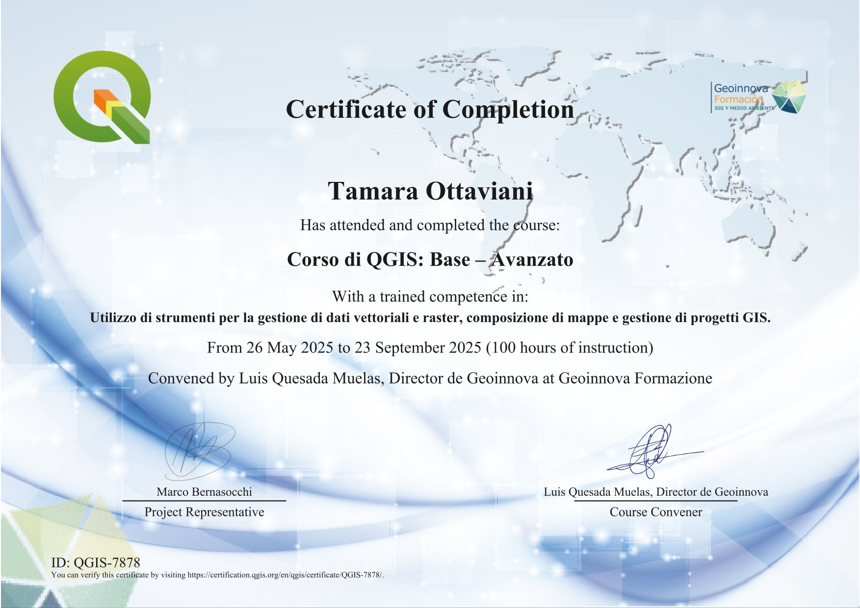 Anteprima Certificazione QGIS