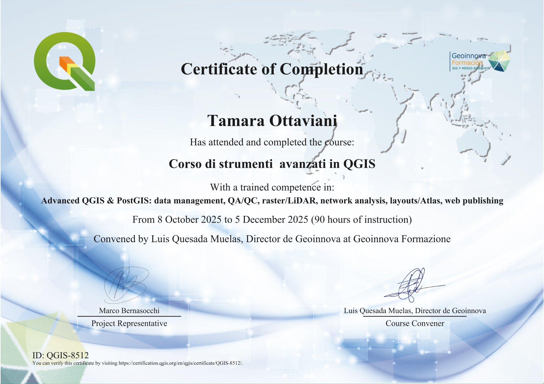 Anteprima Certificazione QGIS
