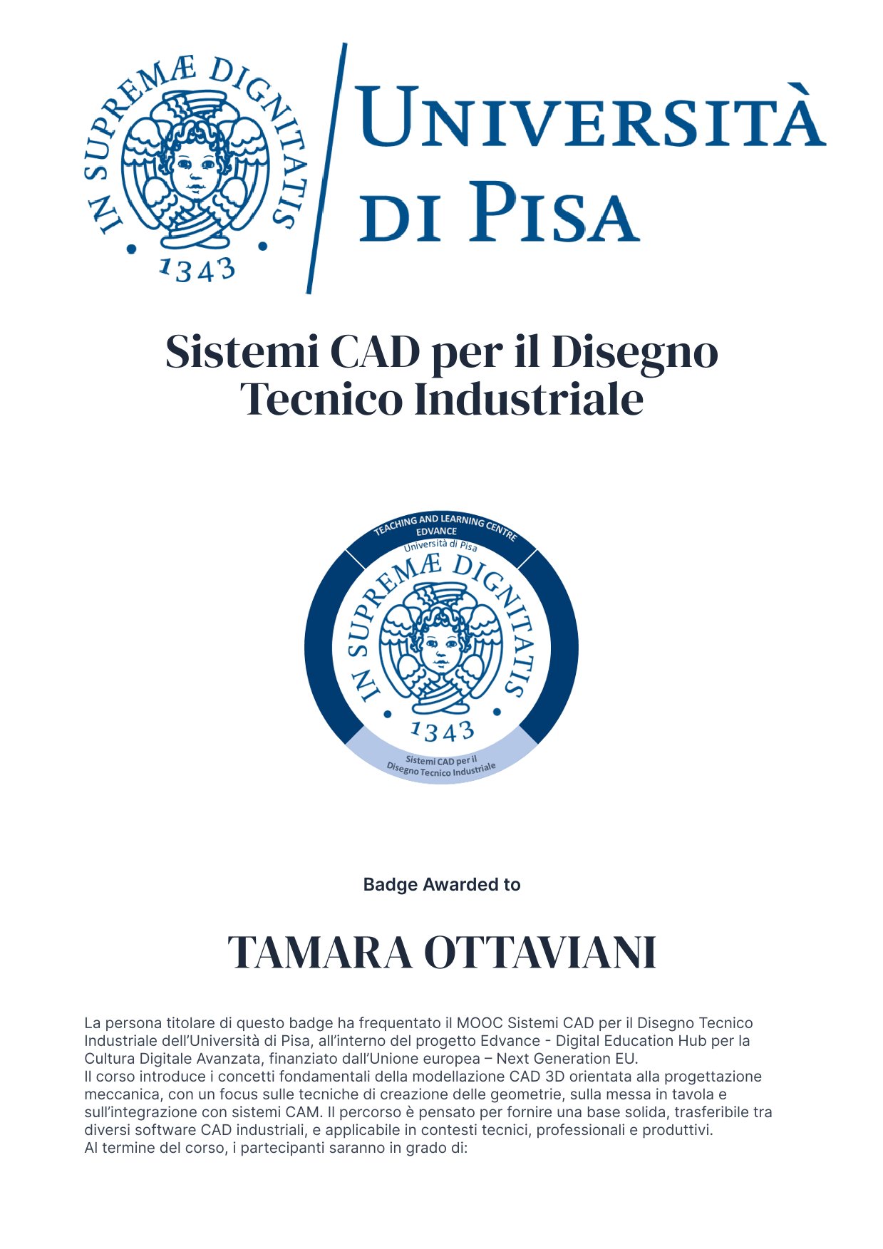 Anteprima Badge Sistemi CAD-CAM